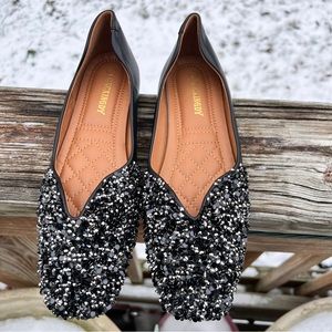 Hawee Women Sequin Square Toe Ballerinas
Flats Slip-Ons Size 42 US: 8.5